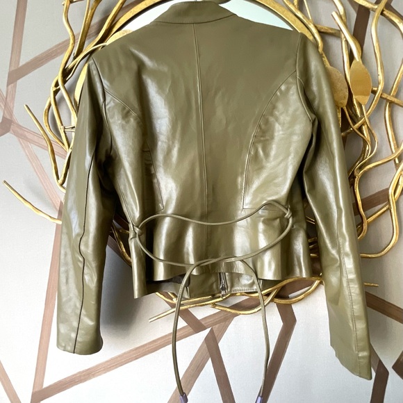 LE COMPLICI | Vintage Leather Jacket in Olive Green **RARE** | Size M - Picture 2 of 13